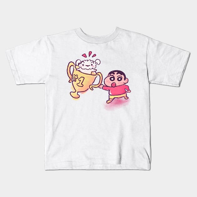 Number 1 Dog Kids T-Shirt by Minilla